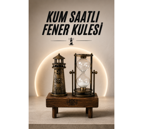 Eyfel Kulesi ve Deniz Feneri Dekoratif Masa Biblosu Hediyelik
