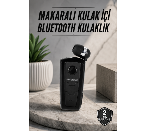 Tüm Telefonlara Uyumlu Mikrofonlu Titreşimli Makaralı Bluetooth Kulakiçi Kulaklık