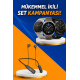 Alarm ve Titreşim Özellikli Akıllı Saat ve Mikrofonlu Kablolu Bluetooth Kulaklık 60 Saat