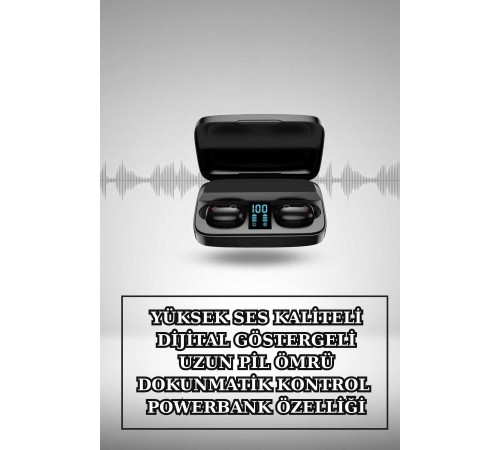 Kablosuz Bluetooth Kulaklık ve Kordon Hediyeli Akıllı Saat Nabız Ölçer Uzun Pil Ömrü