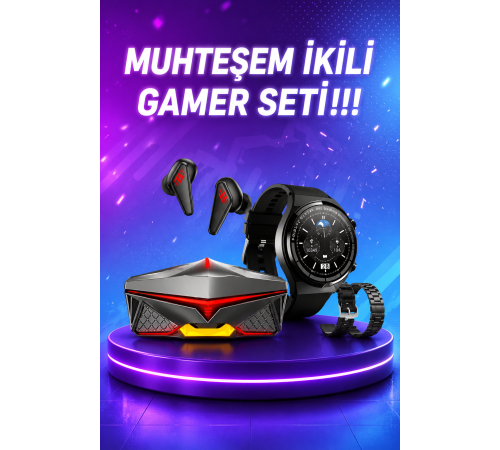 ANC Özellikli Bluetooth Kulaklık ve Amoled Ekran Akıllı Saat Uyku ve Sağlık Takibi Nabız Ölçer