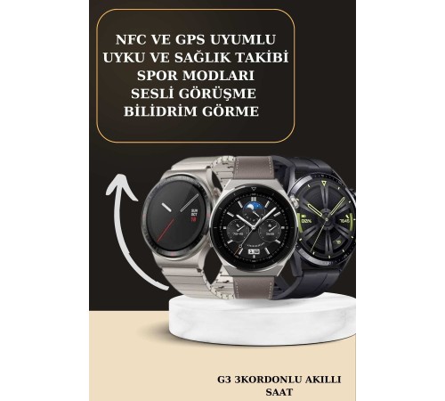 Aynalı Bluetooth Kulaklık Yeni Nesil Akıllı Saat Titreşimli Nabız Ölçer Spor Modları