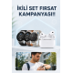 Aynalı Bluetooth Kulaklık Yeni Nesil Akıllı Saat Titreşimli Nabız Ölçer Spor Modları
