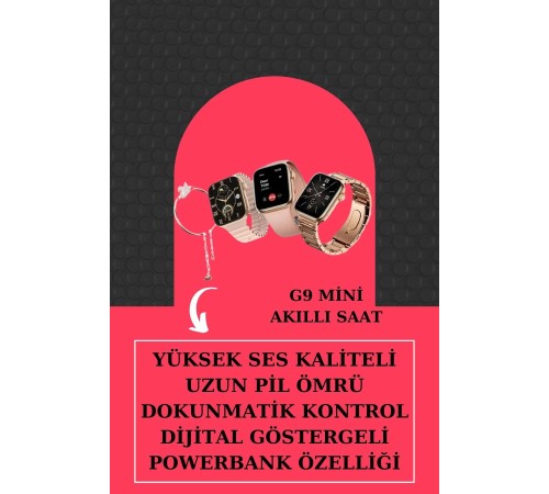 Aksesuar Hediyeli Akıllı Saat ve Dijital Göstergeli Powerbankli Bluetooth Kulaklık