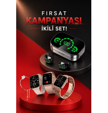 Yeni Nesil Kaliteli Akıllı Saat ve Kablosuz Bluetooth Kulaklık Yüksek Ses Kaliteli