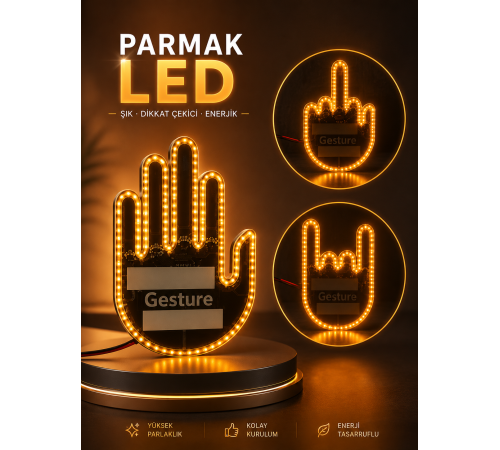 PARMAK LED AMBER RENKLİ IŞIK