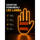 Led Işık El İşareti Araç Camı İçin Uzaktan Kumandalı