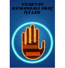 Pilli Led Işık Araç Camı İçin Uzaktan Kumandalı El Simgesi
