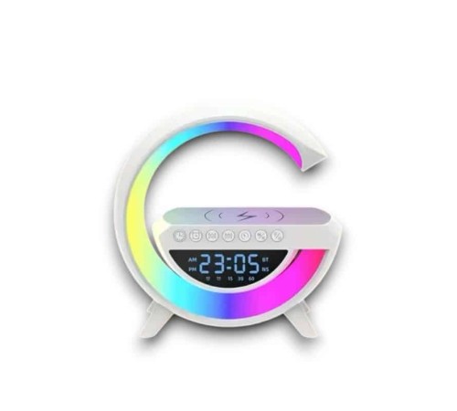Google Dijital Kablosuz Şarj Özellikli Bluetooth Hoparlör Gece Lambası