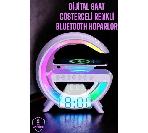 Android Uyumlu Akıllı Bluetooth Hoparlör Kablosuz Şarj Cihazı Standı