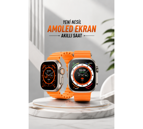 Akıllı Saat Android ve İOS Uyumlu 49 MM NFC Özelliği GPS Takibi