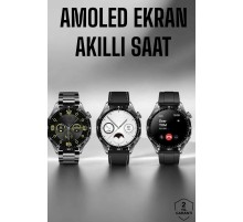 Akıllı Saat Metal Kordonlu GPS ve NFC Uyumlu Arama Cevaplayan