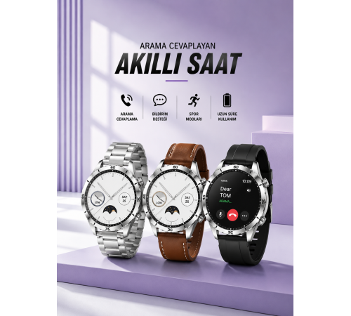 Akıllı Saat Bildirim Görme Sesli Görüşme Çoklu Kordon GPS Takibi