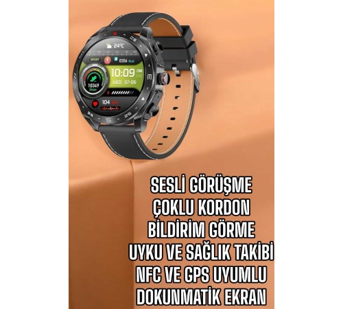 Akıllı Saat Bildirim Görme Sesli Görüşme Çoklu Kordon GPS Takibi