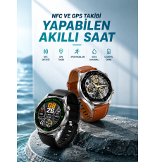Bluetooth Bağlantılı Akıllı Saat Tüm Telefonlara Uyumlu Değiştirilebilir Kordon