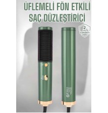 Üflemeli Fön Tarak Düzleştirici Seramik Kaplama Elektriklenme Karşıtı