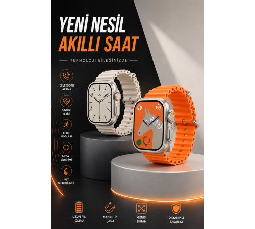 Akıllı Saat Bluetooth Bağlantılı Uyku ve Sağlık Takibi