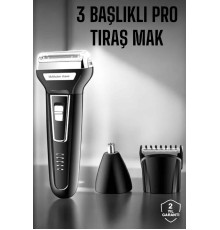 3 Başlıklı Kulak Ve Burun Tıraş Makinesi Erkeklere Özel