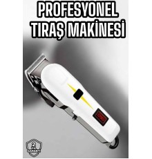 Tıraş Makinesi Profesyonel Saç Ve Sakal Kesme Milim Ayarlı Dijital Göstergeli
