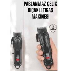 Sıfır Tıraş Makinesi Dijital Göstergeli Paslanmaz Çelik Bıçaklı Taşınabilir