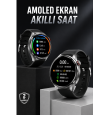 Akıllı Saat Bluetooth Bağlantılı Amoled Ekran Uyku ve Sağlık Takibi