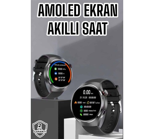 Akıllı Saat Bluetooth Bağlantılı Amoled Ekran Uyku ve Sağlık Takibi