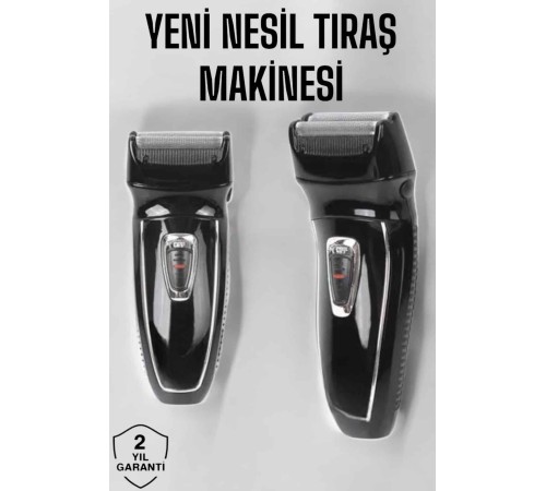 Şarjlı Paslanmaz Çelik Bıçaklı ve Kablosuz Saç Sakal Tıraş Makinesi