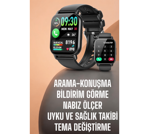 Yeni Nesil Akıllı Saat Arama Bildirimleri, Uyku & Kalp Atış Takibi