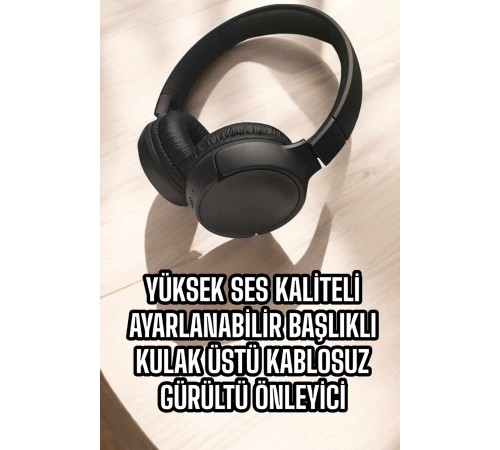 Kulak Üstü Kablosuz Bluetooth Kulaklık Gürültü Önleyici Ayarlanabilir