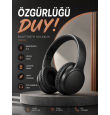 Kulak Üstü Bluetooth Kulaklık Ayarlanabiilir Uzun Pil Ömrü Kablosuz 5.0 Bluetooth