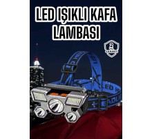 Ultra Güçlü Led Işık Şarjlı Kafa Lambası Balıkçı Lambası Kafa Feneri