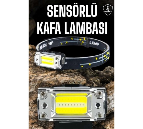 Kafa Lambası Kamp Feneri Balıkçı Feneri Başlıklı Suya Dayanıklı