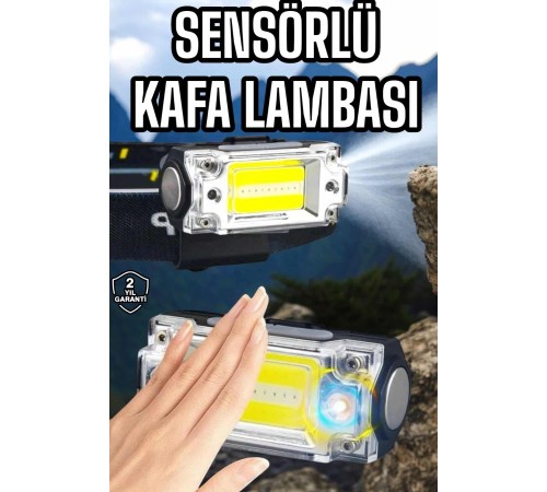 Şarjlı Kafa Feneri Suya Dayanıklı Ayarlanabilir Kamp Feneri