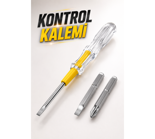 Test Cihazı Kontrol Kalemi Çift Başlıklı Şeffaf Elektrik Testi
