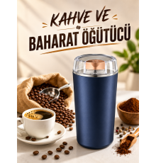 Otomatik Kahve ve Baharat Öğütücü Kolay Ve Taşınabilir Paslanmaz Çelik
