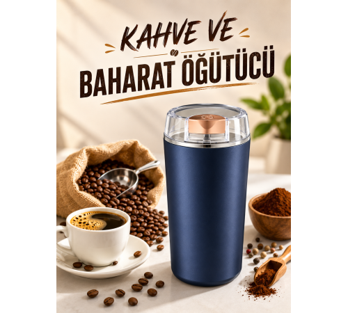 Otomatik Kahve ve Baharat Öğütücü Kolay Ve Taşınabilir Paslanmaz Çelik