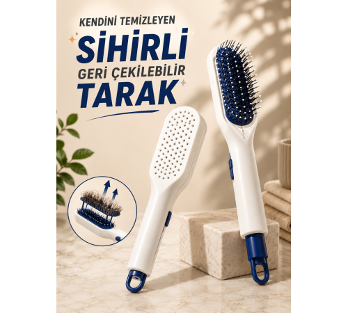 KENDİNİ TEMİZLEYEN SİHİRLİ GERİ ÇEKİLEBİLİR TARAK