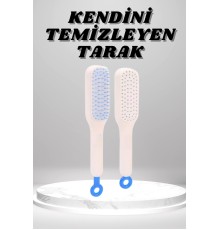 Silikon Yumuşak Sıkı Dişli Sihirli Geri Çekilebilir Tarak Kendini Temizleyen Saç Fırçası