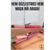 Hem Düzleştirici Hem Maşa Saç Şekillendirici