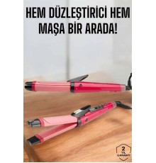 Hem Düzleştirici Hem Maşa Saç Şekillendirici