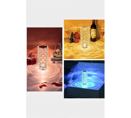 Kristal Dokunmatik Ve Kumandalı Masa Ve Gece lambası