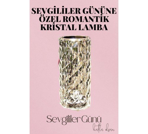 Sevgililer Gününe Özel Romantik Kristal Gece Lambası Sevgiliye Hediye