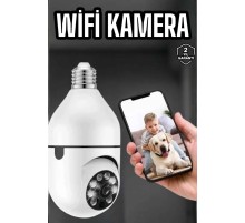 Güvenlik Kamerası Wifi Kamera Duylu Ev Kamerası Wifi Bağlantılı Dönebilen