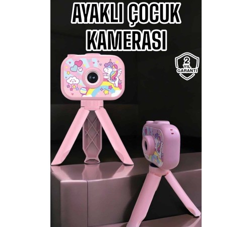 Ayaklı Mini Fotoğraf Makinesi Çocuk Için Eğitici Video Kamera