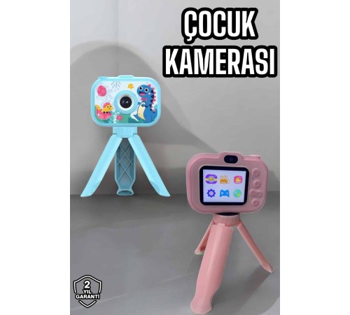 Ayaklı Mini Fotoğraf Makinesi Çocuk Için Eğitici Video Kamera