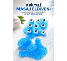 9 BİLYELİ MASAJ ELDİVENİ KAN DOLAŞIMINI HIZLANDIRAN VE CİLT GENÇLEŞTİREN