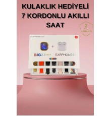 Akıllı Saat Bluetooth Kulaklık Hediyeli Bildirim Görme Sesli Görüşme Çoklu Kordon
