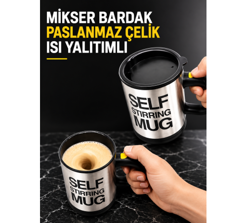 MİKSER BARDAK PASLANMAZ ÇELİK ISI YALITIMLI