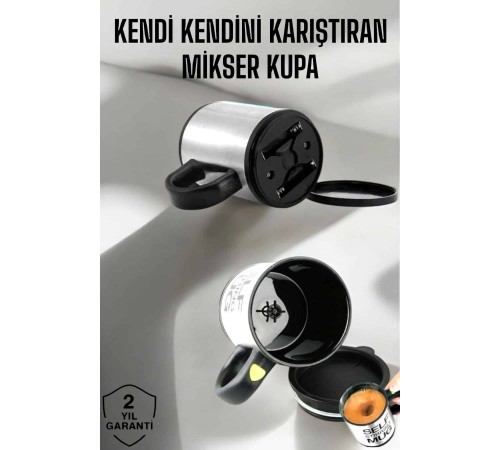 Yazılı Mug Kupa Karıştırıcı Özelliği Ve Paslanmaz Çelik