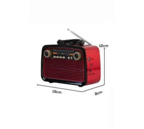 Müzik Kutusu Bluetooth Bağlantılı El Fenerli Nostaljik Tasarım Radyo